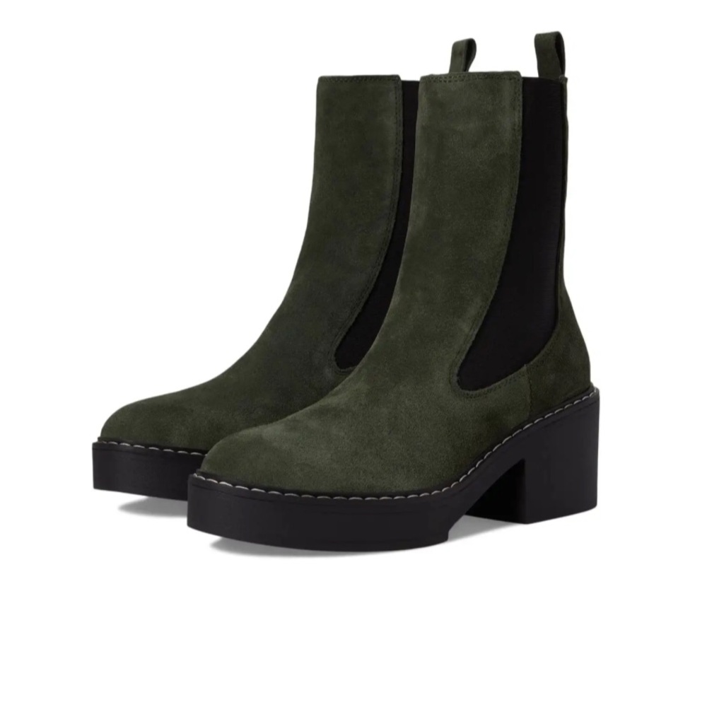 Green Suede Boots